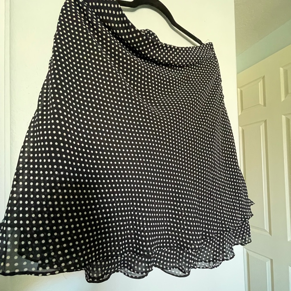Black polka dot skirt